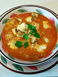 Una foto de Arroz con rape