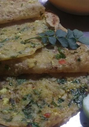 A picture of Potato masala paratha.