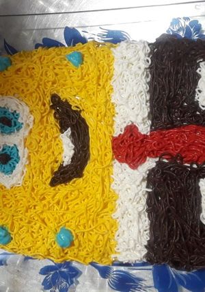 عکسی از دستور کیک باب اسفنجی