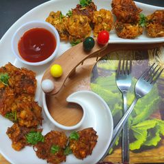 Cabbage Makhana Pakora A picture of Cabbage Makhana Pakora.