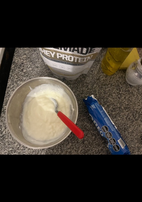 Una foto de Helado fit de oreo