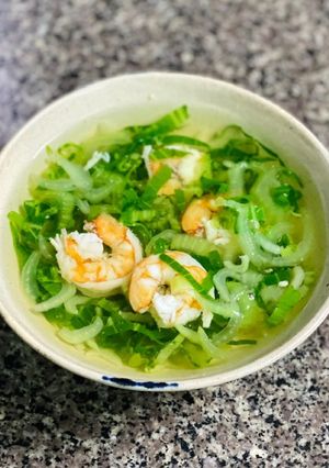 Hình của món Canh Cải Thìa Nấu Tôm.