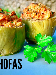Una foto de Alcachofas Rellenas de Carne Receta Fácil