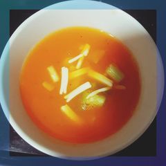 A picture of Tomato and Carrot soup.