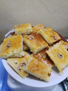 صورة لوصفة بسبوسة بالقشطة 😋😋😋
