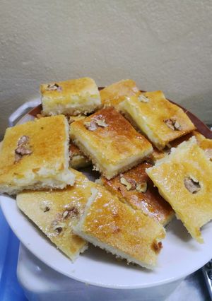صورة لوصفة بسبوسة بالقشطة 😋😋😋