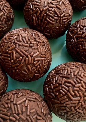 Una foto de Trufas de chocolate negro