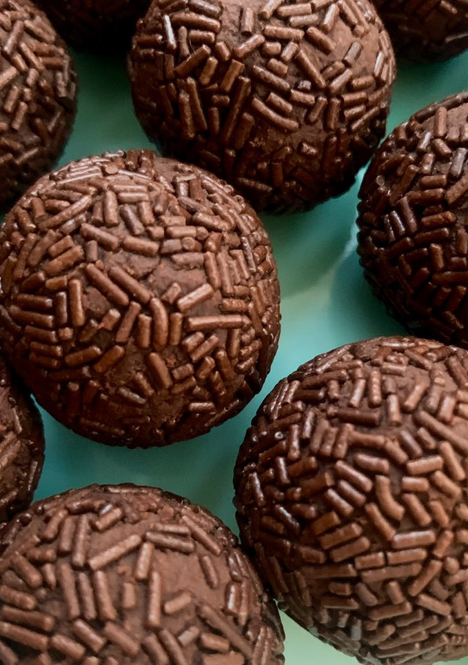 Una foto de Trufas de chocolate negro