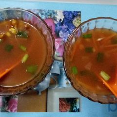 A picture of Sprouted Chana & corn soup.