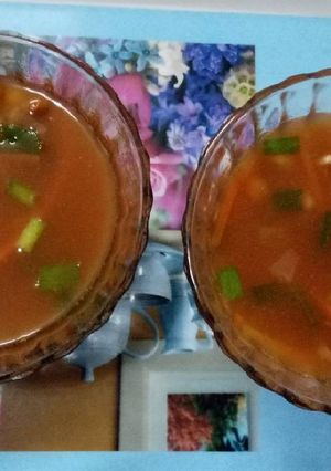 A picture of Sprouted Chana & corn soup.