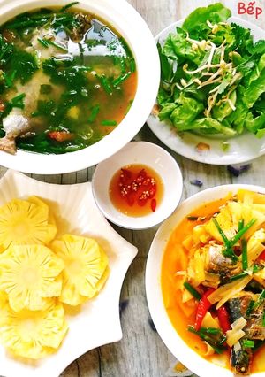 Hình của món Mâm cơm gia đình thời Covid 19.