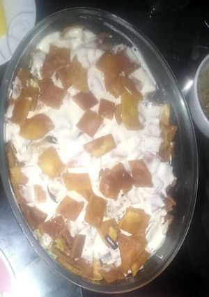 صورة لوصفة فته البطاطا والباذنجان