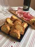 Cantucci salati con parmigiano e noci