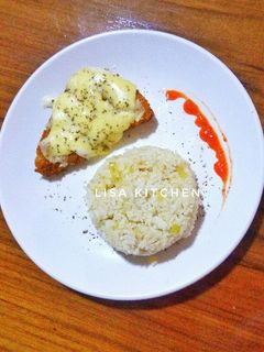 Foto resep Dori Mozaru / nasi dori Mozarella
