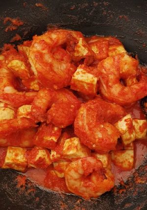 Foto resep Udang Tahu Pedas