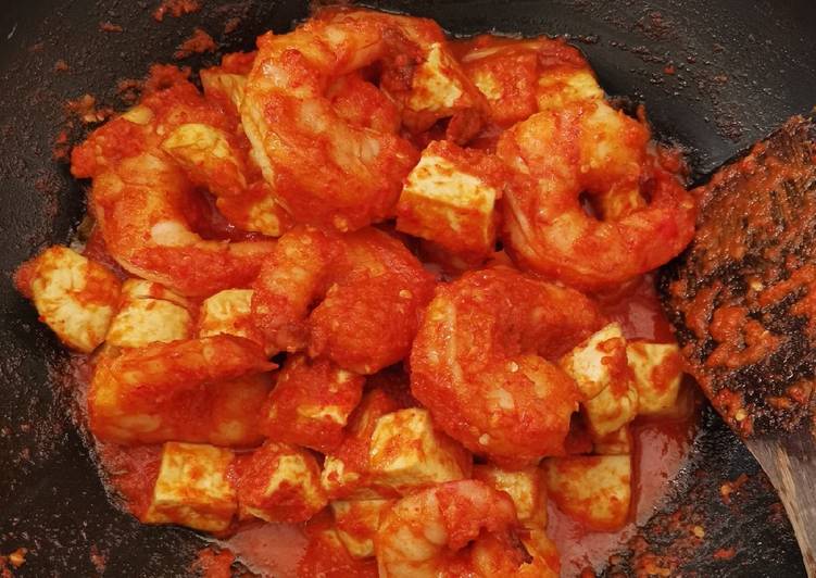 Udang Tahu Pedas