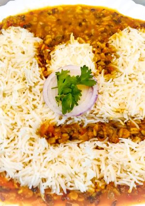 A picture of Langar Wali Dal With Rice.