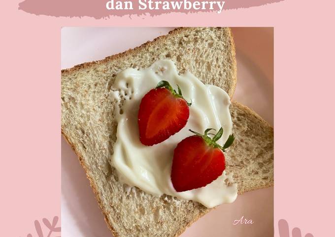 Cara Membuat Roti Gandum Selai Yoghurt dan Strawberry Snack MPASI 1 Tahun Menu Anak Tumgi Enak