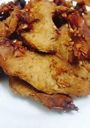 Hình của món Khô gà miếng nhanh.