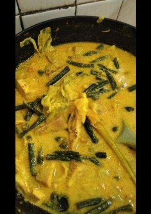 Foto resep Sayur kacang panjang, gori, dan kol ala nasi padang