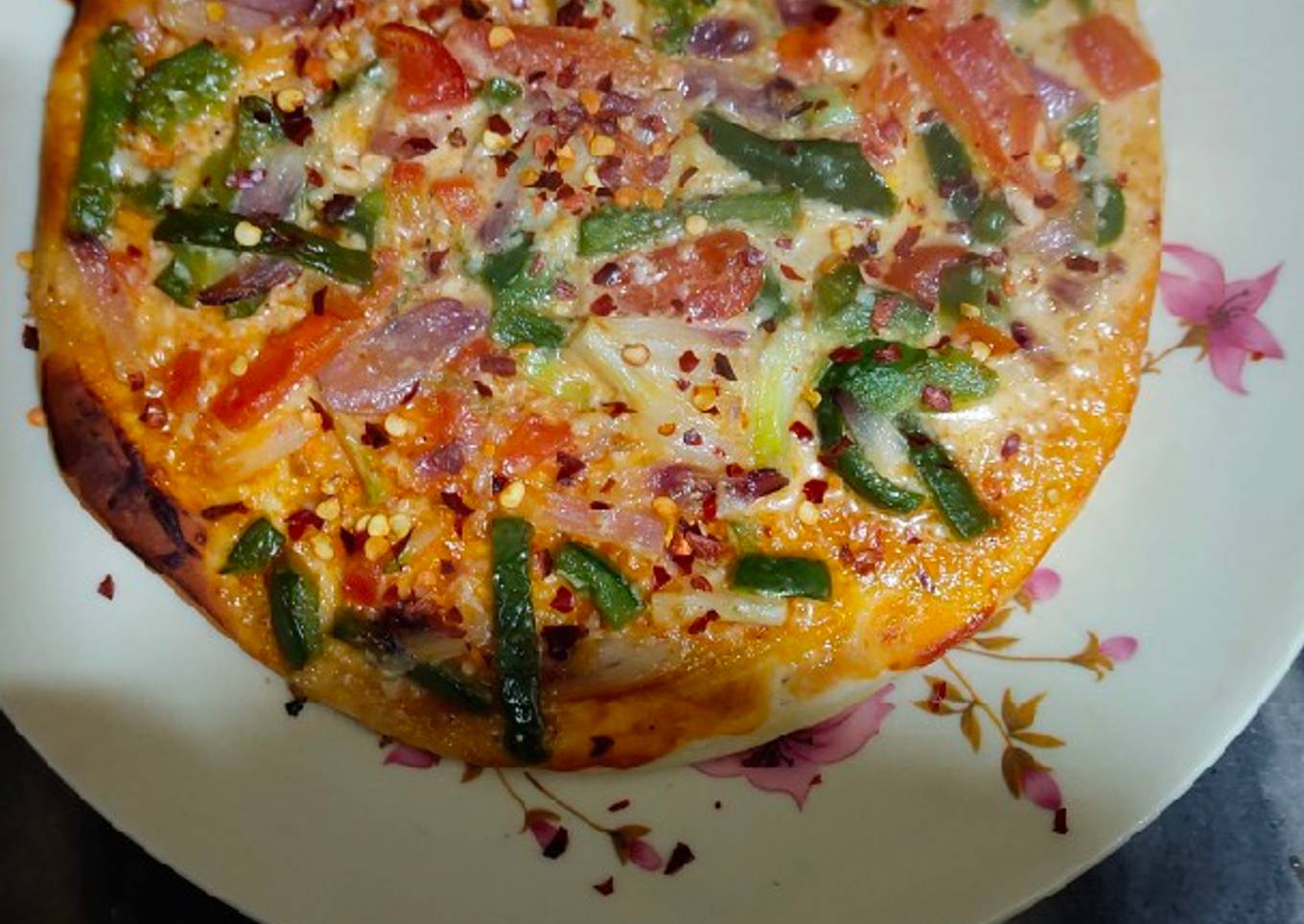 Homemade Tandoori pizza