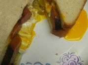 A picture of egg and hotdog