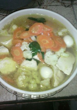 Foto resep Sup tahu telur puyuh