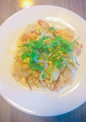 Hình của món Trứng xào hành.