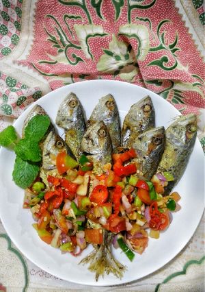 Foto resep "Ikan Kembung Sambal Dabu-Dabu" (Dengan Tips Menggoreng Ikan)