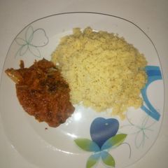 Couscous & Dried fish stew A picture of Couscous & Dried fish stew.