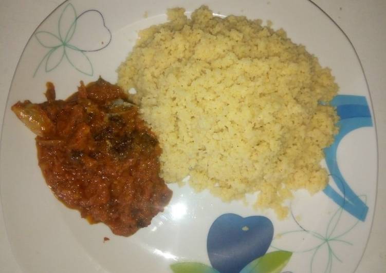 Couscous &amp; Dried fish stew