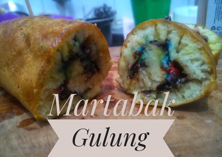 Martabak Gulung, terang bulan roll teflon