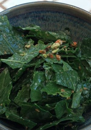 A picture of Dinosaur Kale Salad.