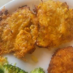 A picture of Cheesy new potato squares.