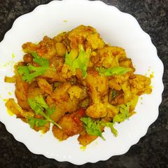 Cauliflower potato sabji A picture of Cauliflower potato sabji.