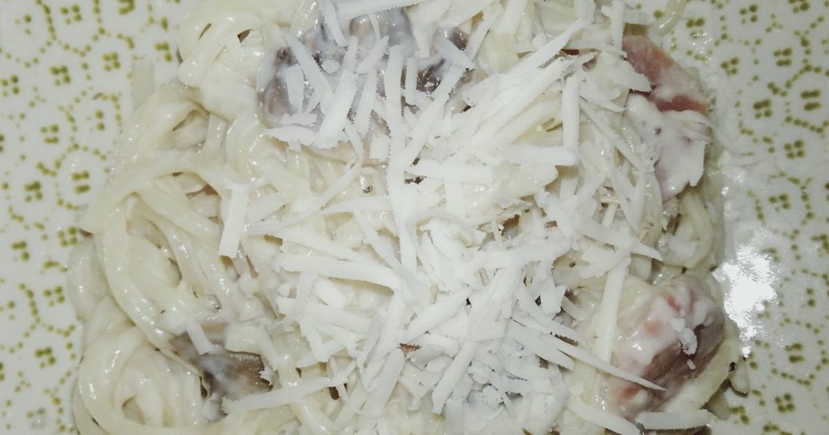 Resep Spaghetti Pasta Alfredo oleh Violenia Intan Cookpad