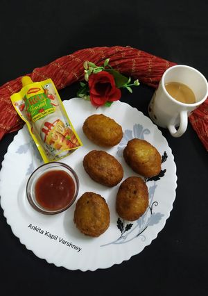 A picture of Masala Tea With Cutlet.