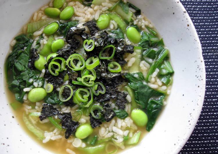 Monday Fresh Green Rice Soup