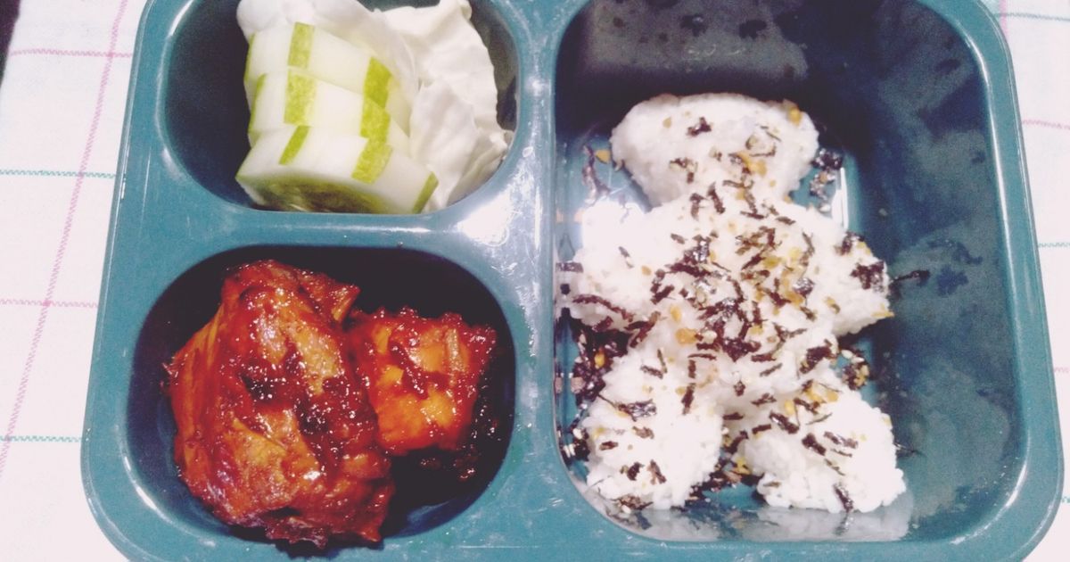 Ayam panggang wajan+nasi tabur nori