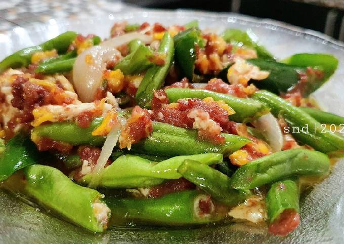 Ini dia! Resep memasak Tumis Buncis Kornet Telur 🇲🇨 #antiribet #masakanindo dijamin nagih banget