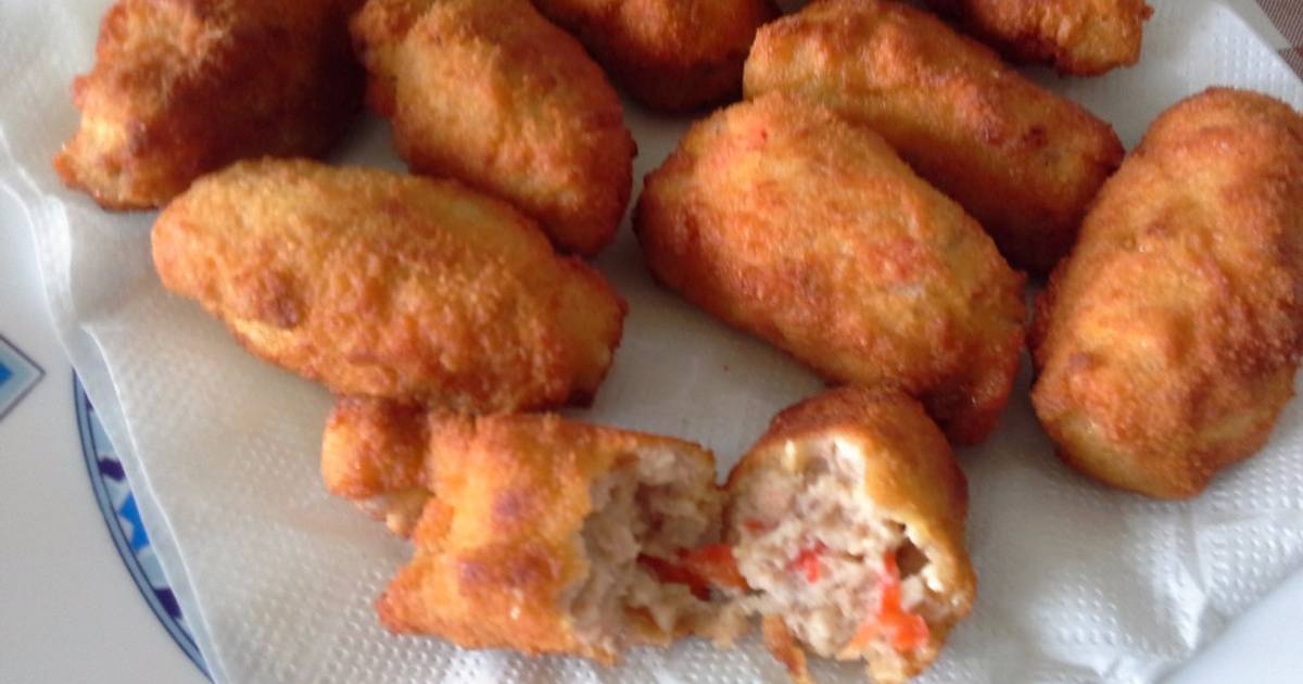 Croquetas de jamón asado y pimientos asados Receta de Carmem Cookpad