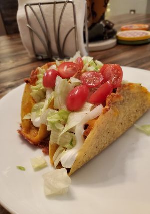 A picture of Baked Chicken Tacos.