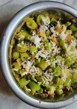 A picture of French Beans Palya.