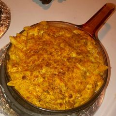 A picture of Cheesy creamy buffalo ranch chicken penne pasta.