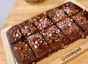 Foto principal de Brownie saludable en freidora de aire para San Valentín