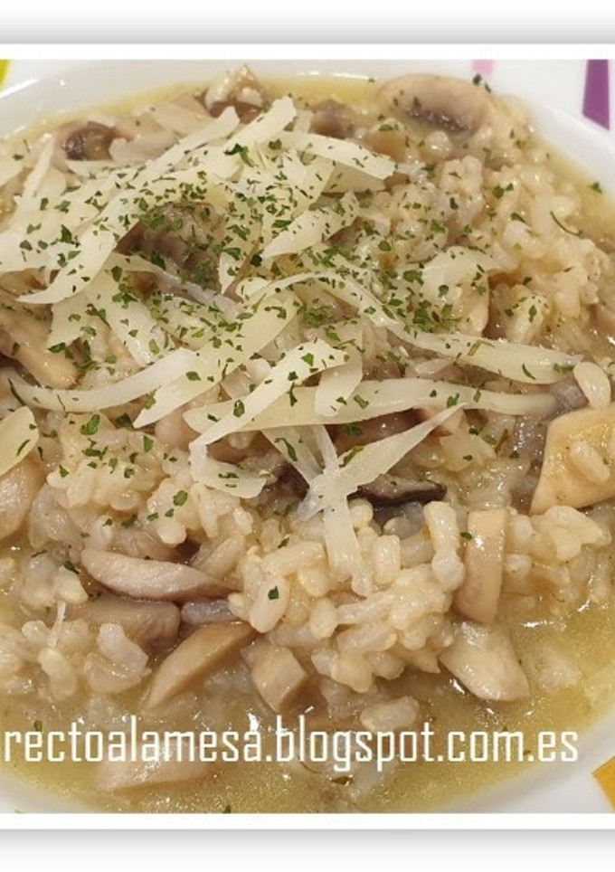 Una foto de Risotto de setas en olla rápida