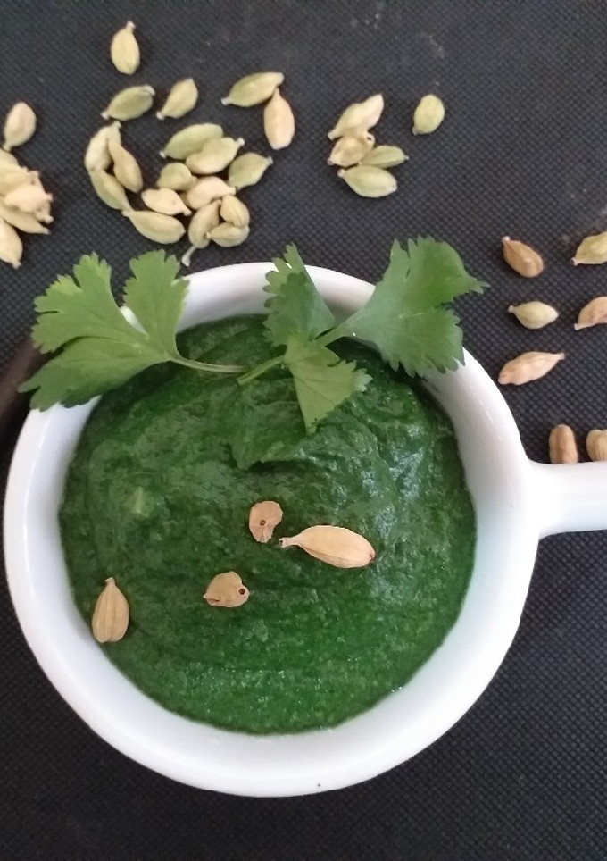 Una foto de Palak Paneer sin queso