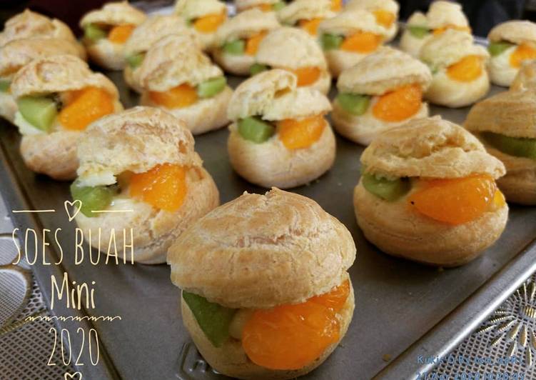 Olahan 26* Soes Buah Mini (Ekonomis) | Cara Membuat 26* Soes Buah Mini (Ekonomis) Yang Enak Dan Mudah