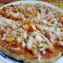 A picture of Rava pan pizza.