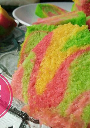 Foto resep Steamed Rainbow Cake 🍰ala Ny Liem